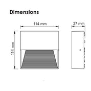 ALTONA Square LED Outdoor Step Light 5W Matt Black Aluminium 3000K