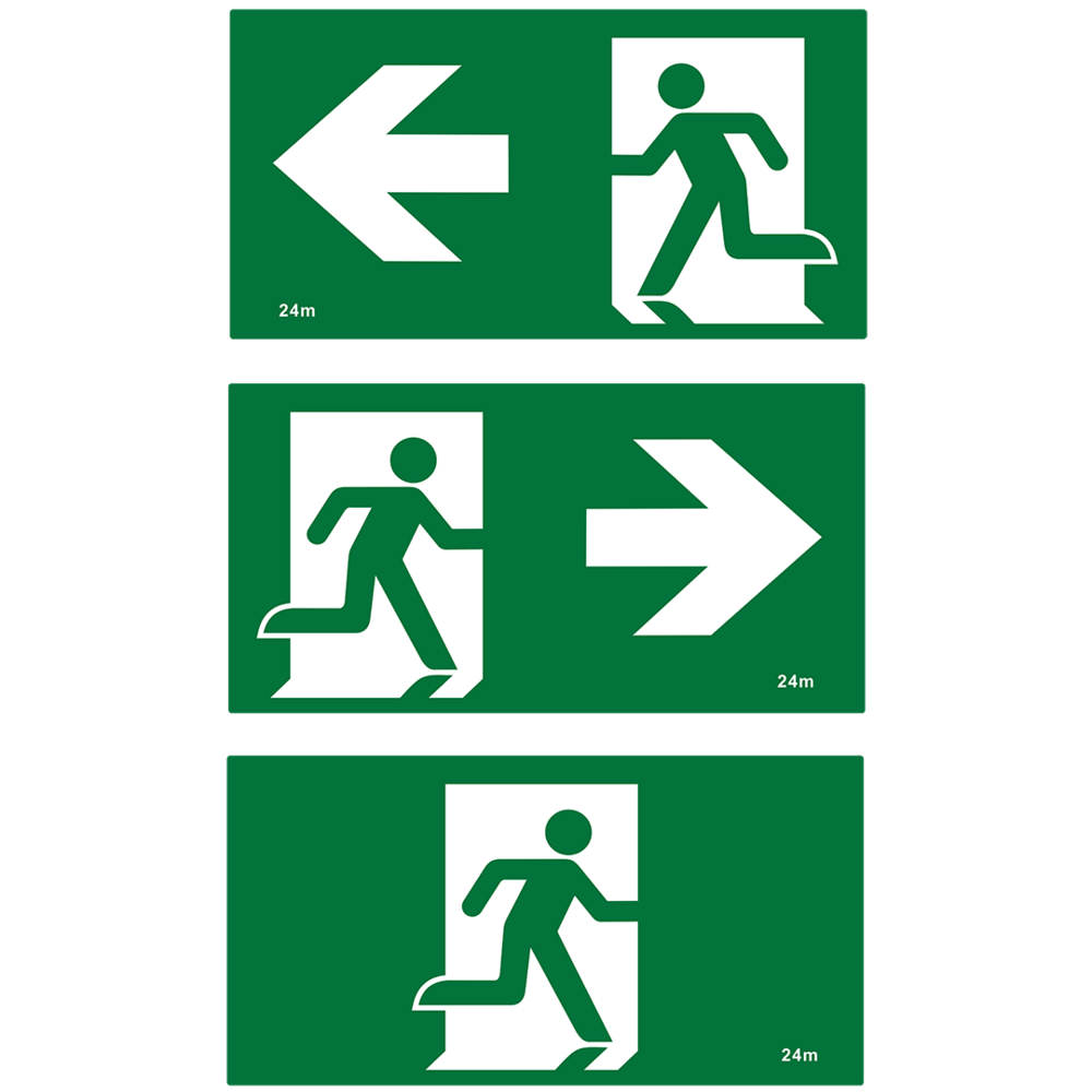 Exit & Emergency 4W White
