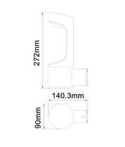 SETH: Exterior LED Matt Black Surface Mounted Wall Light IP54