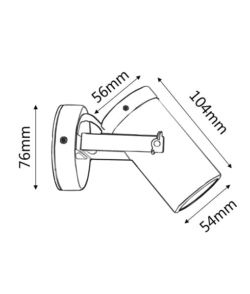 MR16 Exterior Adjustable Head Wall Pillar Spot Light (Light weight Copper) IP54
