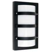 TRIO Black - IP65 Premium Outdoor Bulkhead 32x18cm