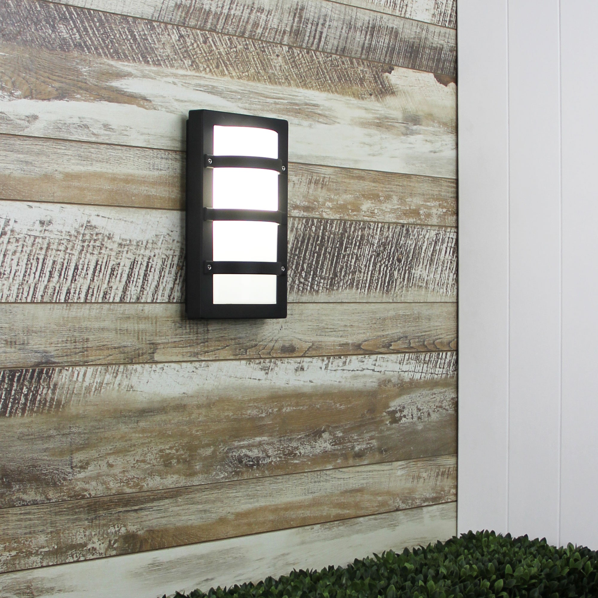 TRIO Black - IP65 Premium Outdoor Bulkhead 32x18cm