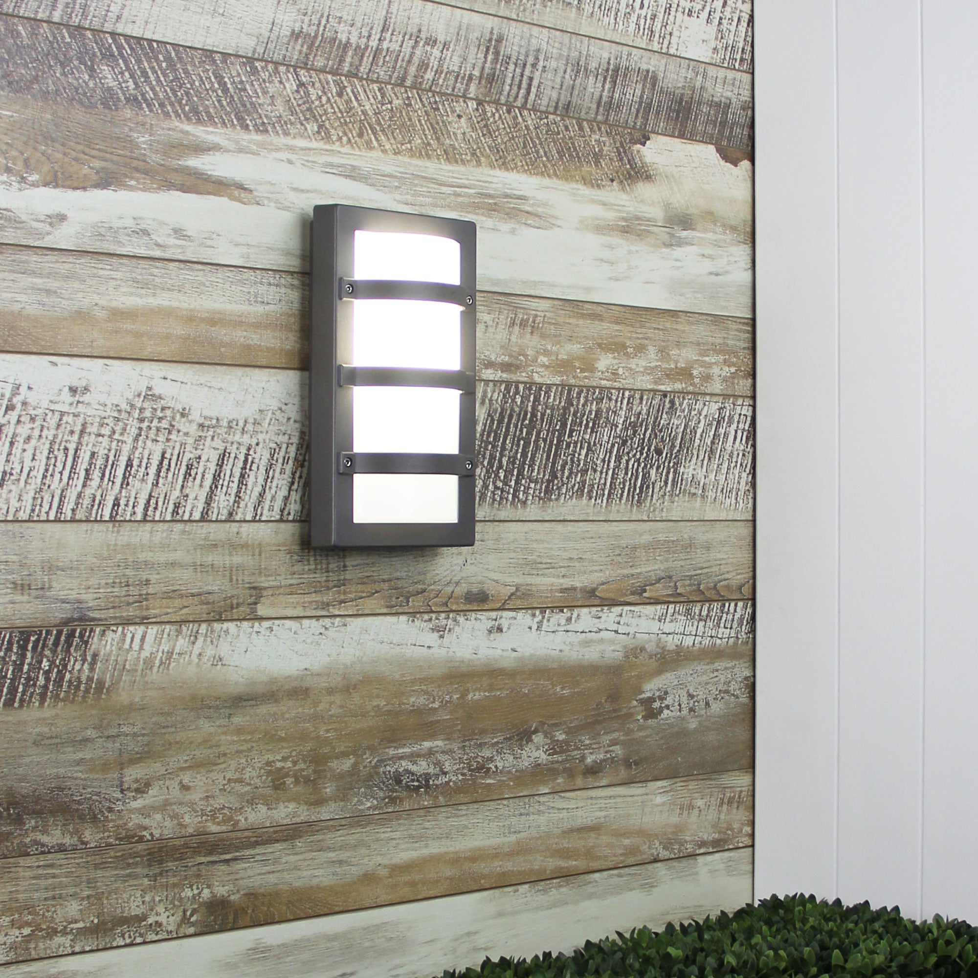 TRIO Graphite - IP65 Premium Outdoor Bulkhead 32x18cm