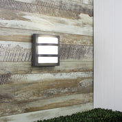 LARGO Graphite - IP65 Premium Outdoor Bulkhead 24x24cm