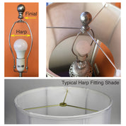 35cm Harp Mount Off-White Shade - 35cm Off-white Shantung suits HARP mount only