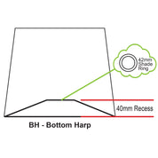 19cm Tapered Shade Silver - H40cm Table Lamp Shade