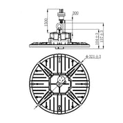 UFO LED High Bay Light 80W Black 5000K