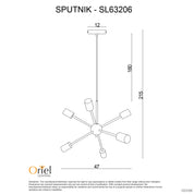 SPUTNIK.6 - 6-light Groovy Satellite Pendant