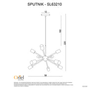 SPUTNIK.10 - 10-light Groovy Satellite Pendant