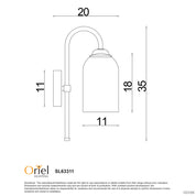 ARLINGTON WALL - Opal Matt Glass Wall Light