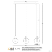 LEGARNO TRILIGHT - 3 Light Clear Glass Pendant