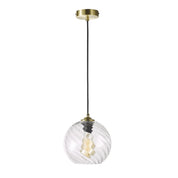 TWIST.20 - Single Clear Glass Pendant
