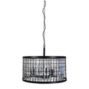 DELAWARE.52 - Modern Chandelier Black Frame and Crystal