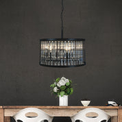 DELAWARE.52 - Modern Chandelier Black Frame and Crystal