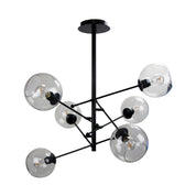 RIPLEY.6 - 6-Light Satellite Pendant Black