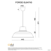 FORGE 430 - Retro Industrial Pendant White