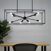 GEORGETOWN.100 - Designer Box Pendant with Exposed Globes