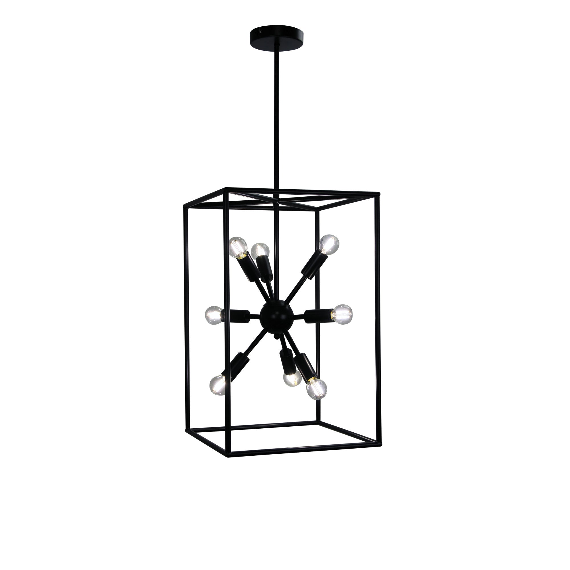 GEORGETOWN.35 - Designer Box Pendant with Exposed Globes