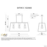 EATON 70 - 3-light 70cm Urban Retro Pendant