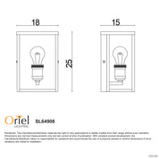 OAKLAND BRUSHED CHROME - Brushed Chrome Hamptons Style Outdoor Wall Sconce