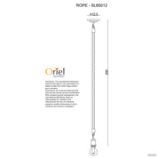 ROPE 2m - Long Rope Pendant Matt Black and Coir