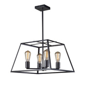 SOUTHPORT 48 - 4 Light Urban Retro Pendant Black