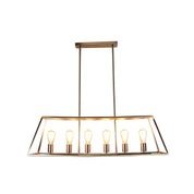 SOUTHPORT.100 - 6 Light Urban Retro Pendant Brushed Chrome