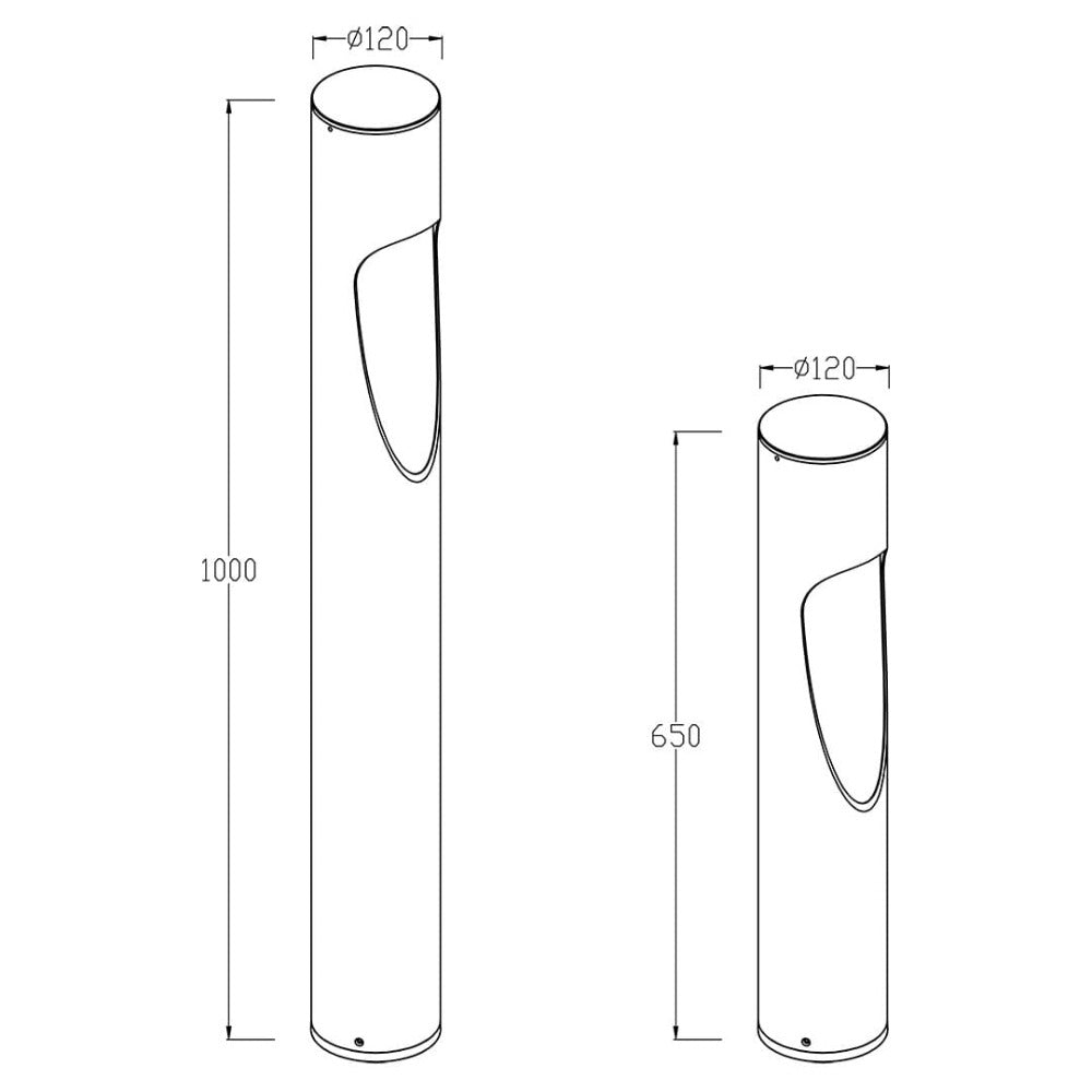 NEWLAND LED Bollard Light H1000mm Black 3CCT