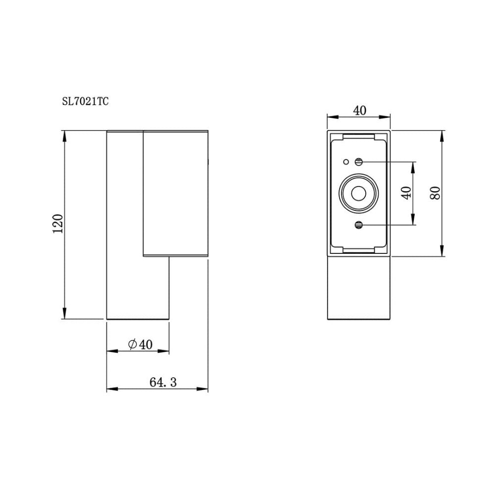 NEW BRONTE Exterior Wall Light Black 3CCT