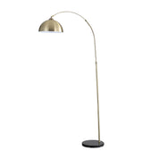 MARMO ANTIQUE BRASS - Arc Floor Lamp with Marble Base
