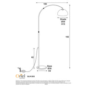 MARMO CHROME - Arc Floor Lamp with Marble Base