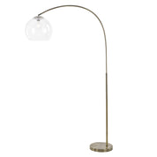 OVER ARC LAMP AB - Over Antique Brass with Acrylic Shade