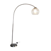 OVER ARC LAMP AB - Over Antique Brass with Acrylic Shade