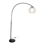 OVER ARC LAMP BK - Over Black with Acrylic Shade