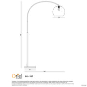 OVER ARC LAMP BK - Over Black with Acrylic Shade