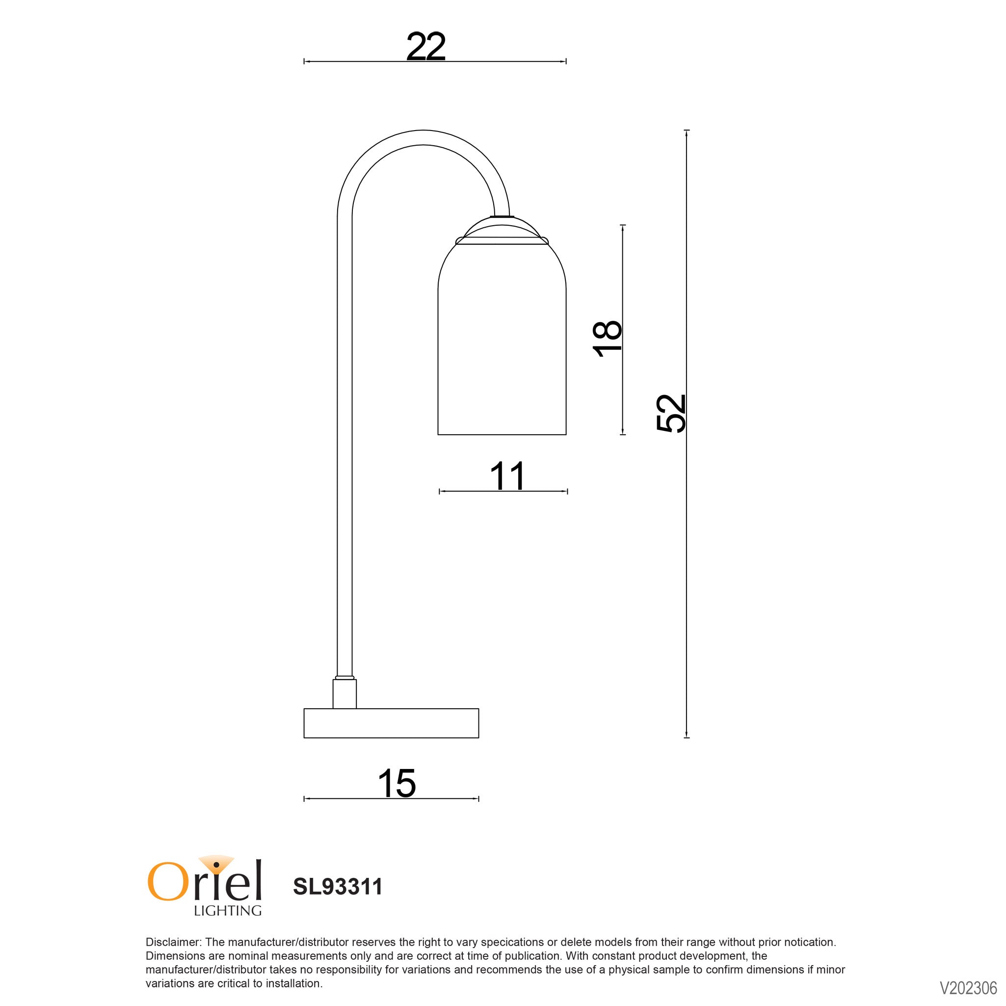 ARLINGTON TABLE - Opal Matt Glass Table Lamp