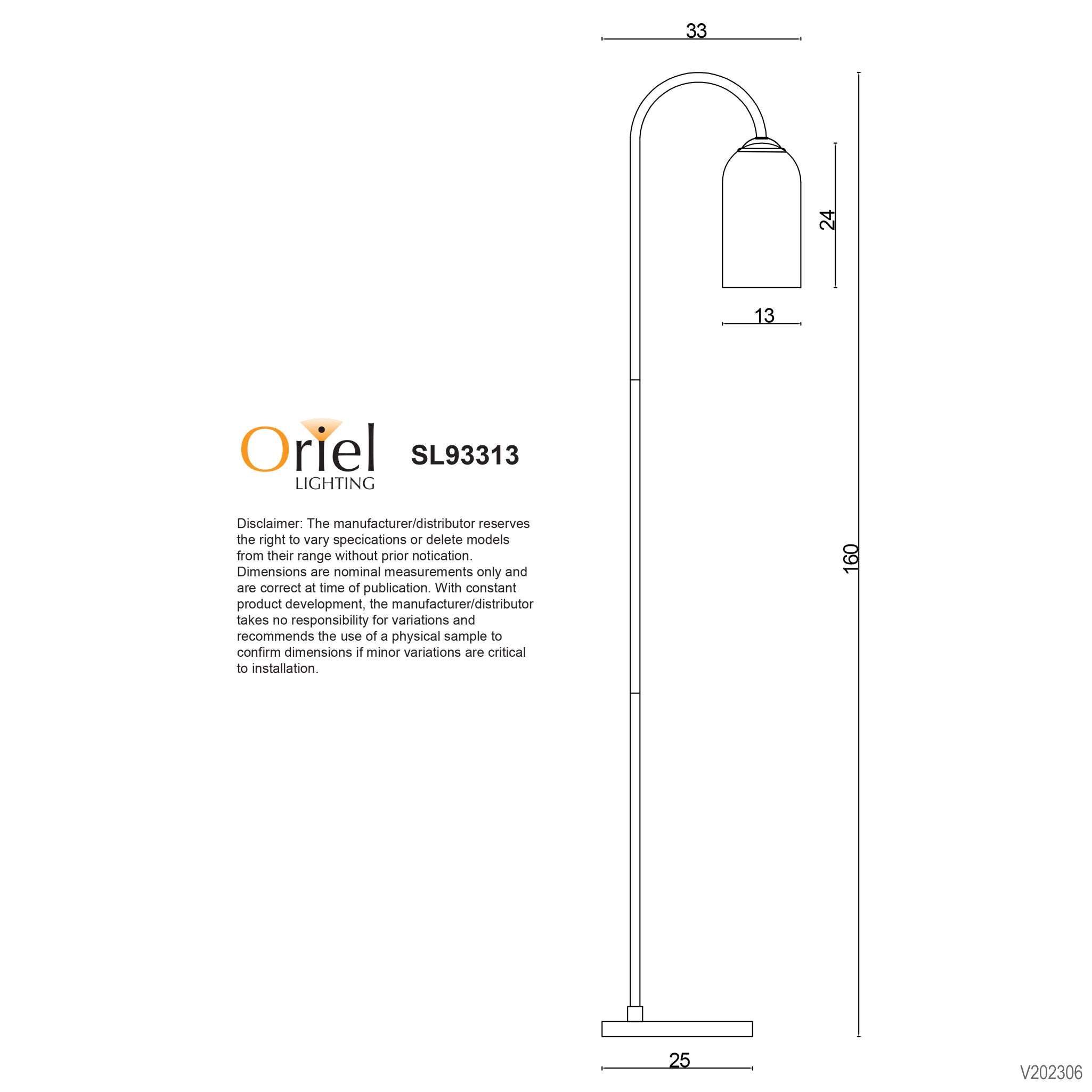 ARLINGTON FLOOR - Opal Matt Glass Floor Lamp