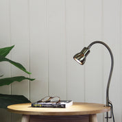 SCOPE ANTIQUE BRASS - Gooseneck Clamp Lamp Antique Brass