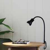SCOPE BLACK - Adjustable Gooseneck Clamp Lamp Black