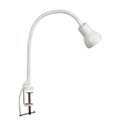 SCOPE WHITE - Adjustable Gooseneck Clamp Lamp White