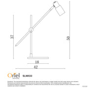 CHARLIE SATIN BRASS - LED GU10 Desk Lamp