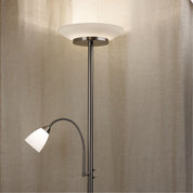 SIENA BRUSHED CHROME - Mother and Child LED Floor Lamp Brushed Chrome