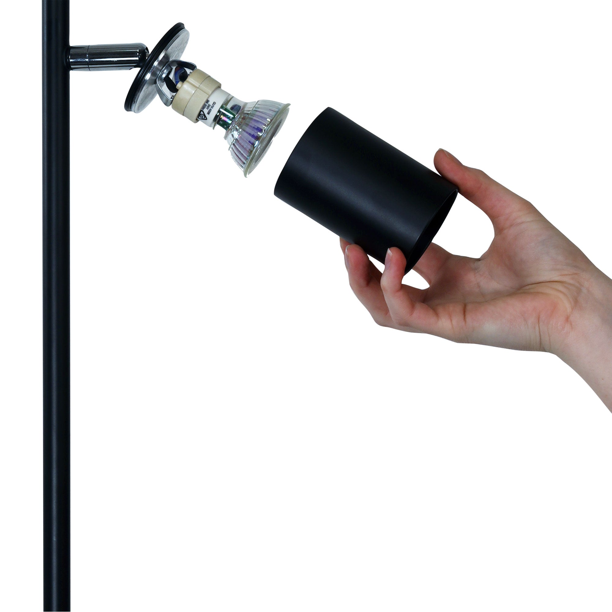 PONTE FLOOR BLACK - Adjustable Twin Floor Lamp Black