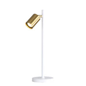 PONTE DESK WH/SB - Desk Lamp White and Satin Brass