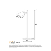 PONTE DESK WH/SB - Desk Lamp White and Satin Brass