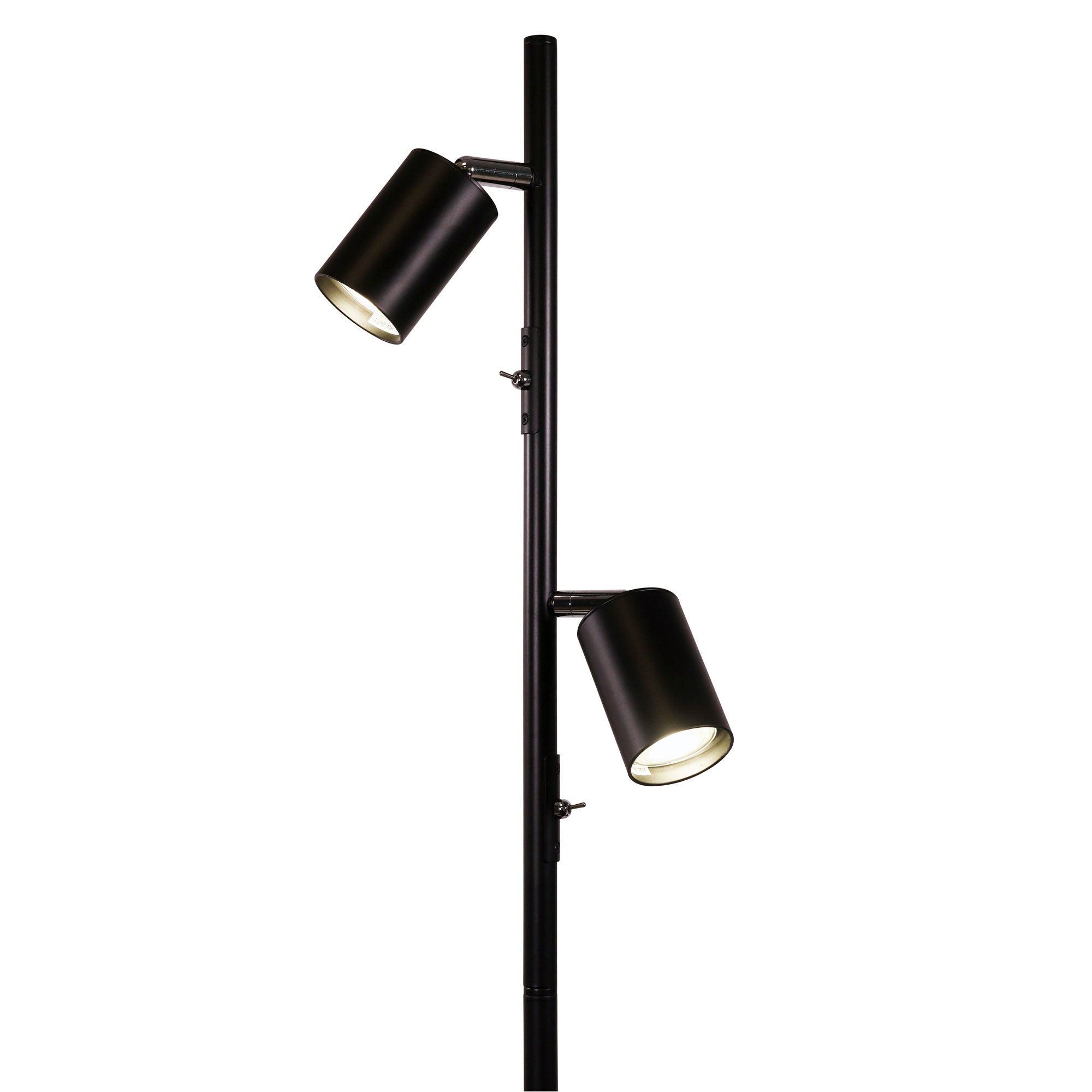 PONTE FLOOR BLACK - Adjustable Twin Floor Lamp Black
