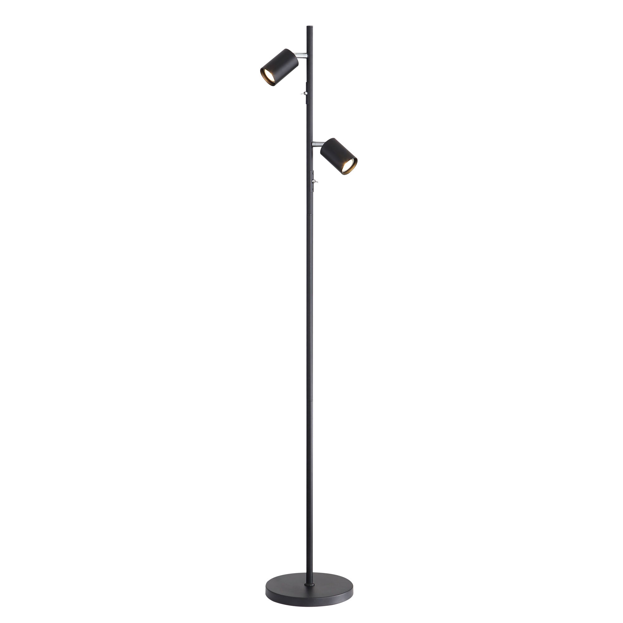 PONTE FLOOR BLACK - Adjustable Twin Floor Lamp Black