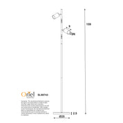 PONTE FLOOR BLACK - Adjustable Twin Floor Lamp Black