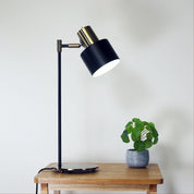 ARI DESK LAMP AB - Mid-Century Task Lamp Black and Antique Brass