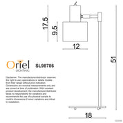 ARI DESK BC - Mid-Century Task Lamp Black and Brushed Chrome